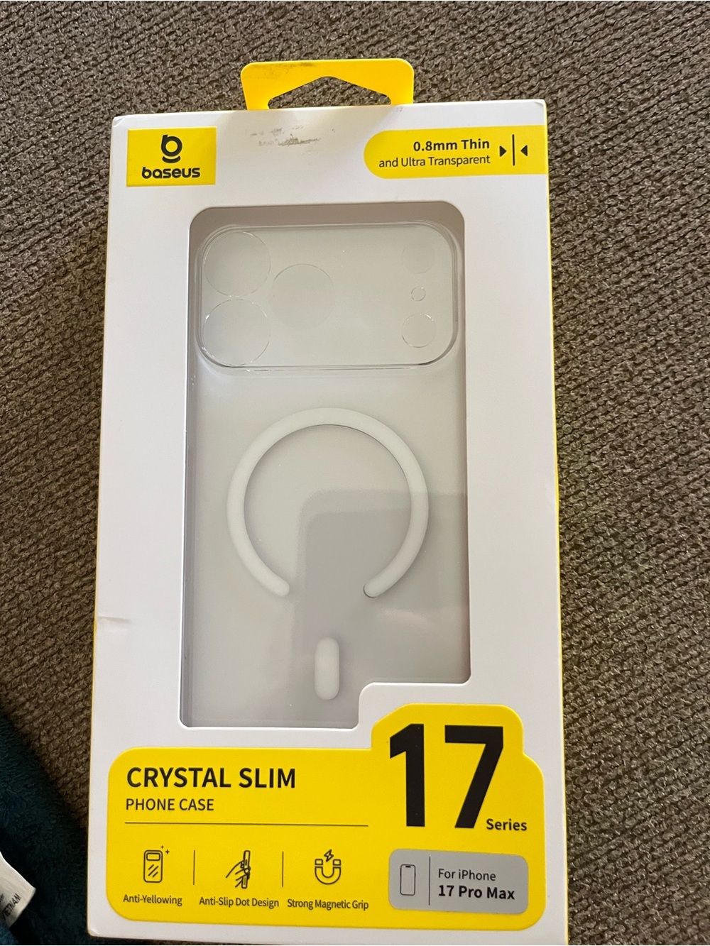 & Other Stories Crystal Slim Transparent White Phone Case with Magnetic Ring